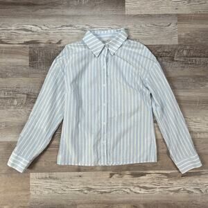 Mare Mare x Anthropologie Blue Strip Button Down Shirt Size XS